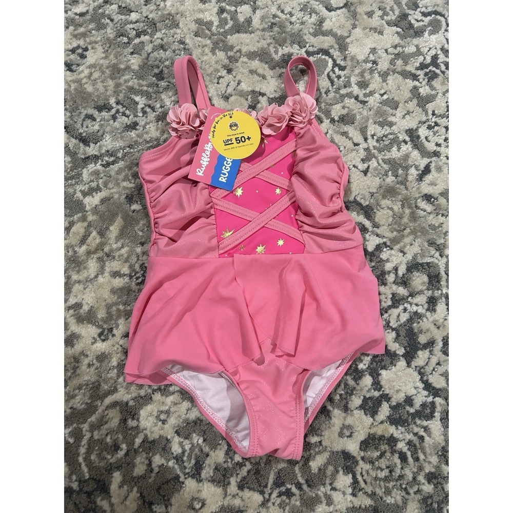 NWT Ruffle Butts One Piece Pink Dress Up Swimsuit Size 4t